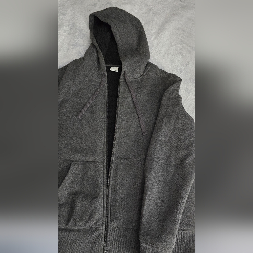 Boy's Gray Fleece Hoodie Sweater